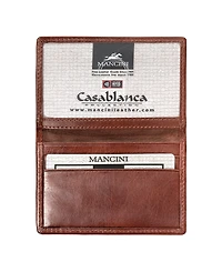 Mancini Casablanca Collection Men's Rfid Secure Center Zippered Wallet with Removable Passcase