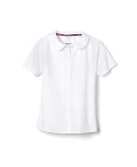 French Toast Big Girls Short Sleeve Modern Peter Pan Blouse