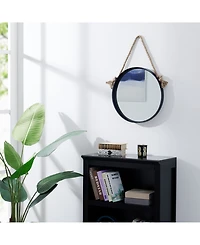 Danya B Round Accent Mirror with Hanging Rope