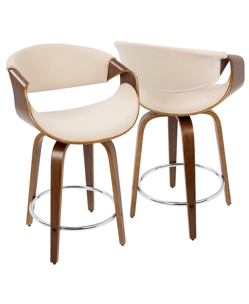 Curvini 24" Counter Stool, Set of 2