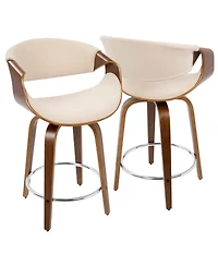 Curvini 24" Counter Stool, Set of 2