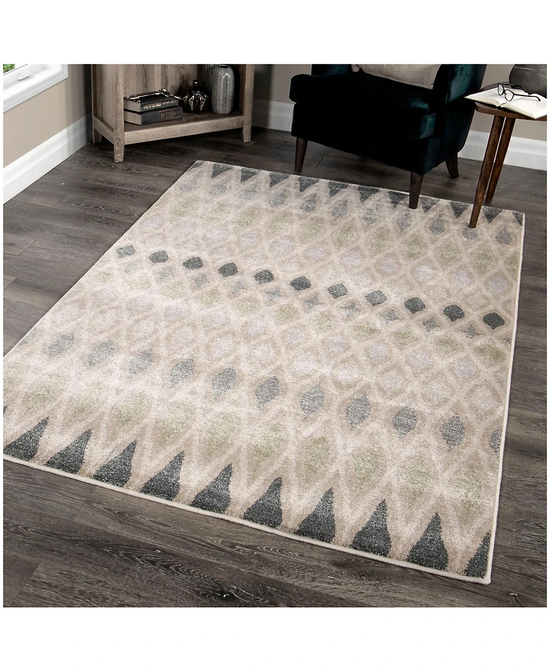 Closeout! Orian Riverstone Laveen Cloud Gray 5'3" x 7'6" Area Rug