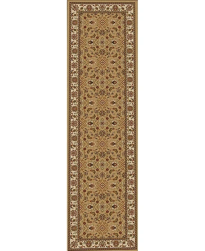 Closeout! Km Home 1592/1074/Beige Pesaro Beige 2'2" x 7'7" Runner Rug