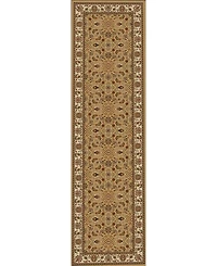 Closeout! Km Home 1592/1074/Beige Pesaro Beige 2'2" x 7'7" Runner Rug