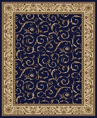 Closeout! Km Home 1599/1552/Navy Pesaro Blue 7'9" x 11' Area Rug