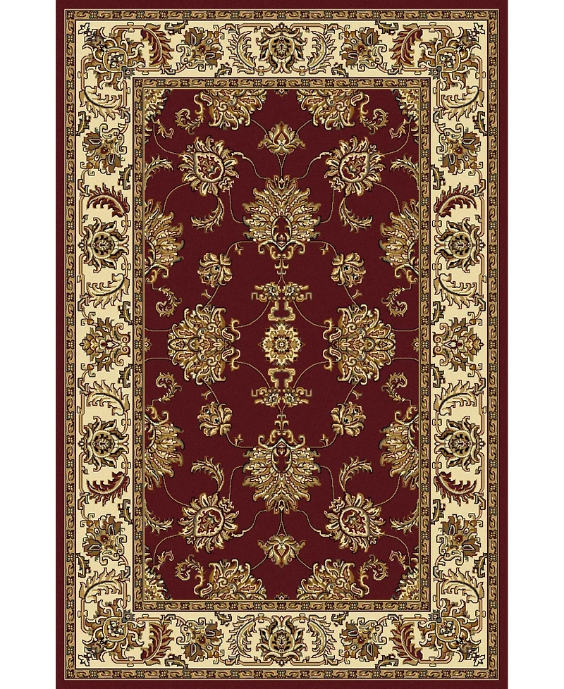 Closeout! Km Home 1330/1231/Burgundy Navelli Red 5'5" x 8'3" Area Rug