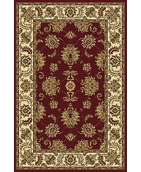 Closeout! Km Home 1330/1231/Burgundy Navelli Red 5'5" x 8'3" Area Rug