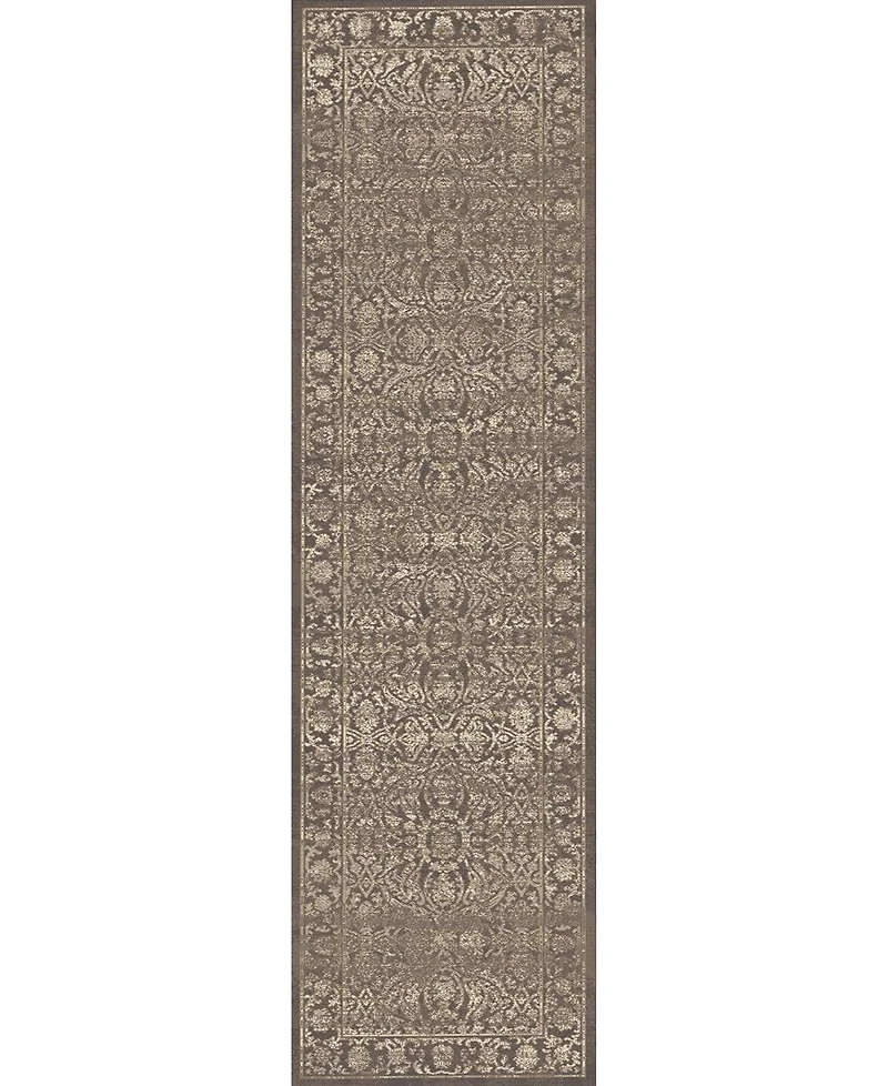 Closeout! Km Home 3564/0043/Lightbrown Cantu Brown 2'2" x 7'7" Runner Rug