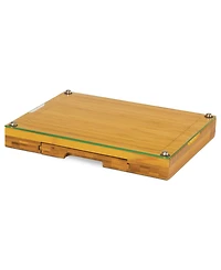 Toscana by Picnic Time Concerto Glass Top Cutting Board with Cheese Tools