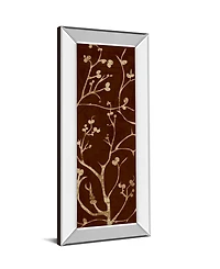 Classy Art Branching Out I by Diane Stimson Mirror Framed Print Wall Art - 18" x 42"