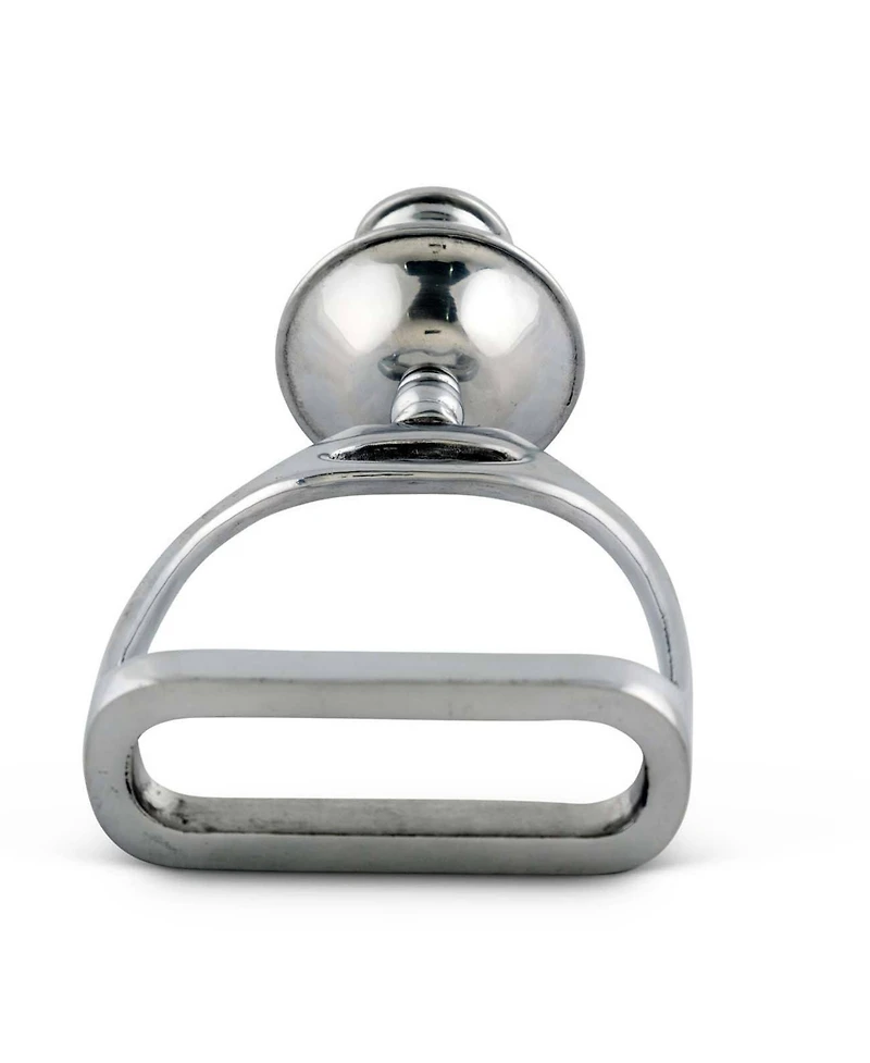 Arthur Court Candlestick Equestrian Horse Stirrup - Cast Aluminum Hand Polished