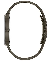 Bulova Men's Millennia Diamond-Accent Gray Stainless Steel Bracelet Watch 42mm