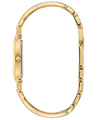 Bulova Women's Diamond-Accent Gold-Tone Stainless Steel Bangle Bracelet Watch 18x33mm