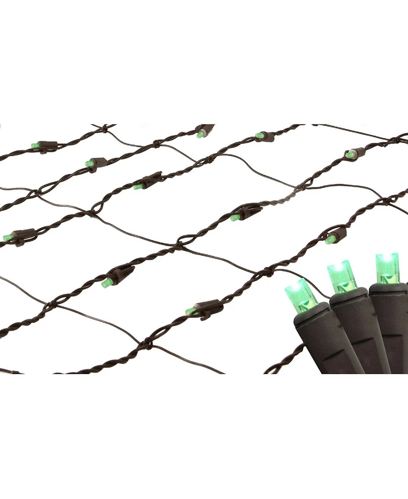 Northlight 2' x 8' Green Led Net Style Tree Trunk Wrap Christmas Lights - Brown Wire