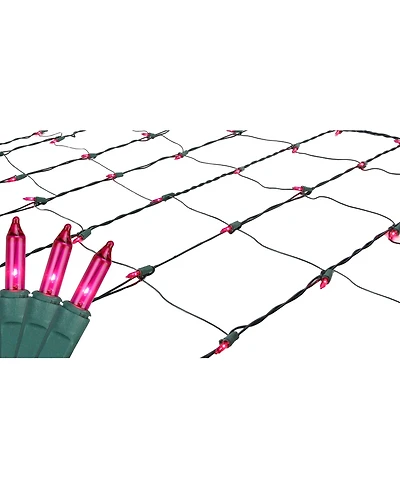 Northlight 4' x 6' Pink Mini Incandescent Christmas Net Lights - Green Wire