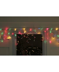 Northlight Set of 100 Multi-Color Mini Icicle Christmas Lights 3" Spacing - White Wire