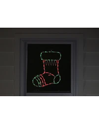 Northlight 18" Lighted Stocking Christmas Window Silhouette Decoration