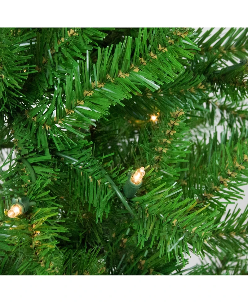 Northlight 7.5' Pre-Lit White River Fir Artificial Pencil Christmas Tree - Clear Lights