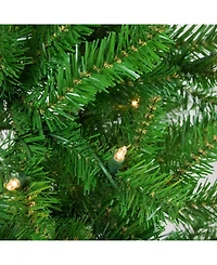 Northlight 7.5' Pre-Lit White River Fir Artificial Pencil Christmas Tree - Clear Lights