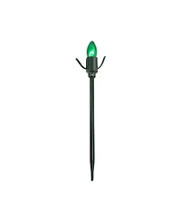 Northlight Set of 15 Red Clear and Green C9 Christmas Pathway Marker Decorations -14 ft Green Wire
