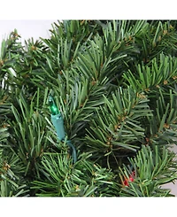 Northlight 60" Pre-Lit Commercial Canadian Pine Artificial Christmas Wreath - Multi Lights