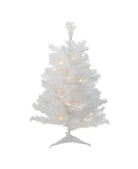 Northlight 3' Pre-Lit Led Snow White Medium Artificial Christmas Tree - Clear Lights