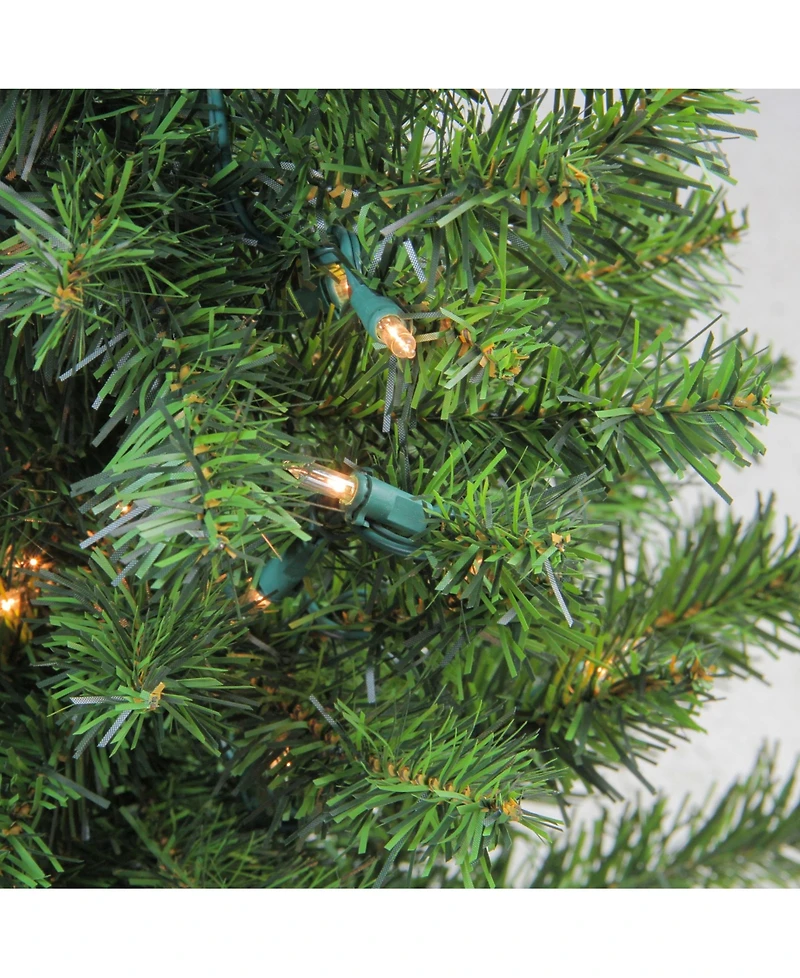 Northlight 2' Pre-Lit Canadian Pine Artificial Christmas Tree - Clear Lights