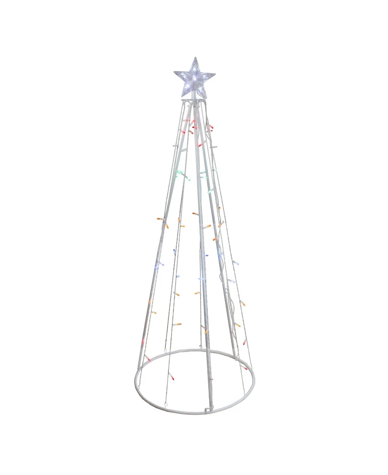 Northlight 5' Multi-Color Led Lighted Show Cone Christmas Tree Outdoor Decoration