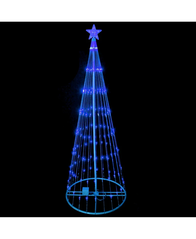 Northlight 9' Blue Led Lighted Show Cone Christmas Tree Outdoor Decoration
