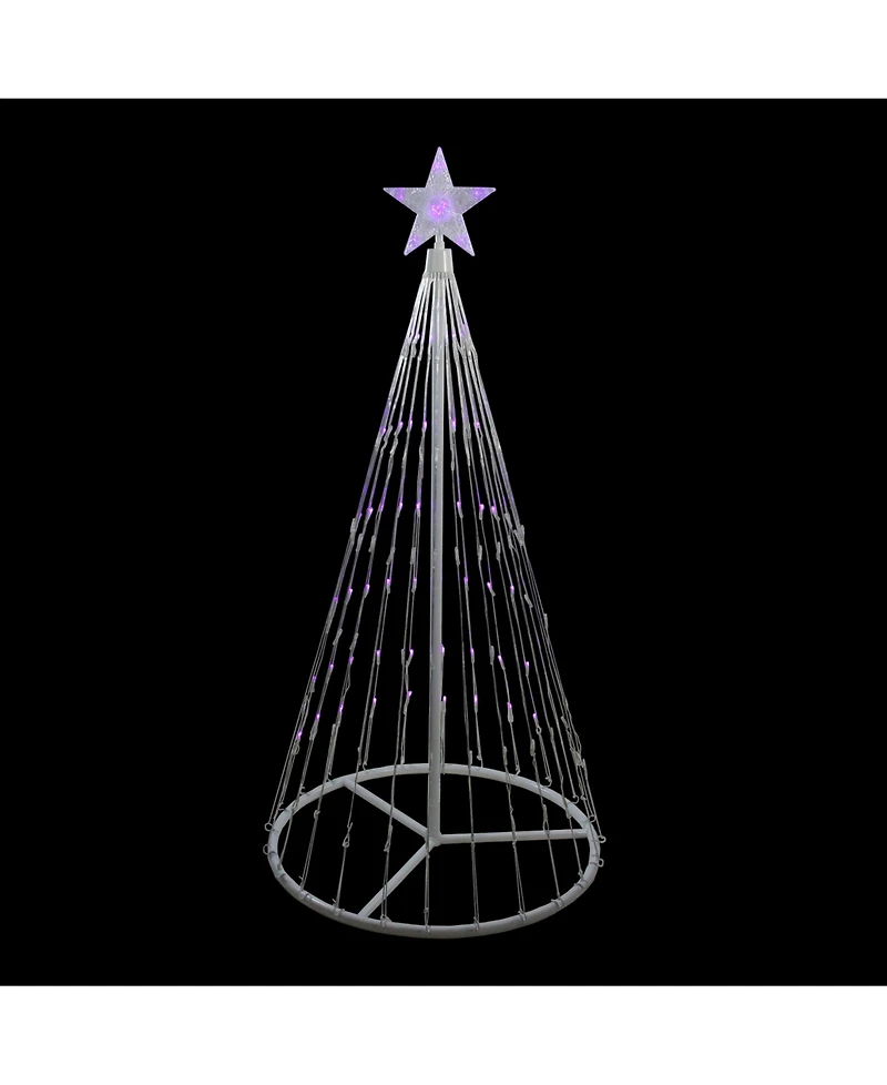 Northlight 4' Purple Led Lighted Show Cone Christmas Tree Outdoor Decoration