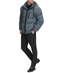 Marc New York Men's Huxley Crinkle Down Jacket with Removable Hood