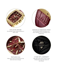 Jbw Men's Echelon Diamond (1/4 ct. t.w.) Watch in 18k Gold-plated Stainless Steel 41mm