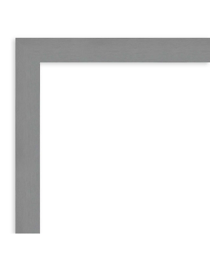 Amanti Art Brushed Framed Bathroom Vanity Wall Mirror, 19.5" x 23.50"
