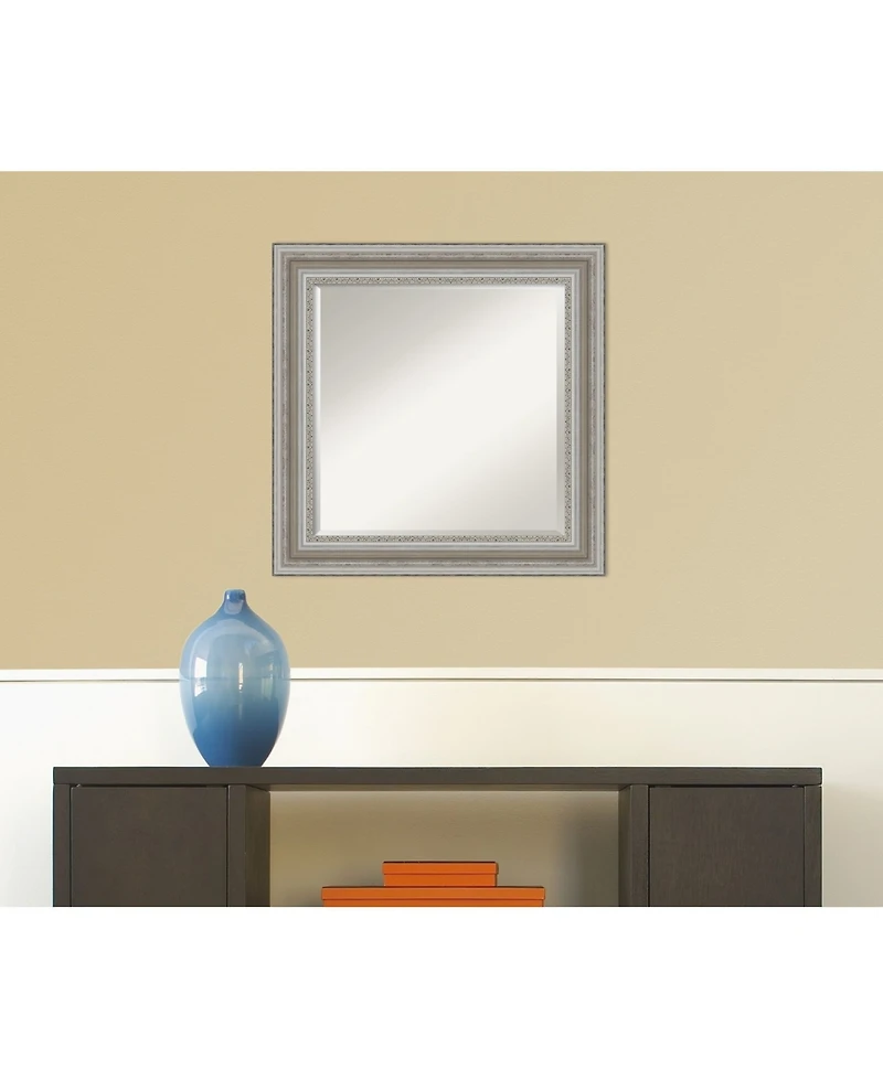 Amanti Art Parlor Silver-tone Framed Bathroom Vanity Wall Mirror