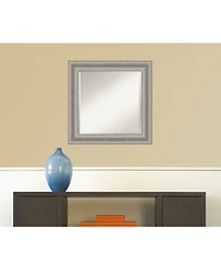 Amanti Art Parlor Silver-tone Framed Bathroom Vanity Wall Mirror