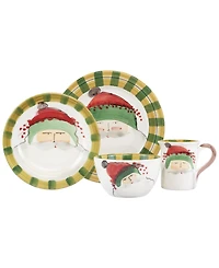Vietri Old St. Nick Animal Hat 4 Piece Place Setting
