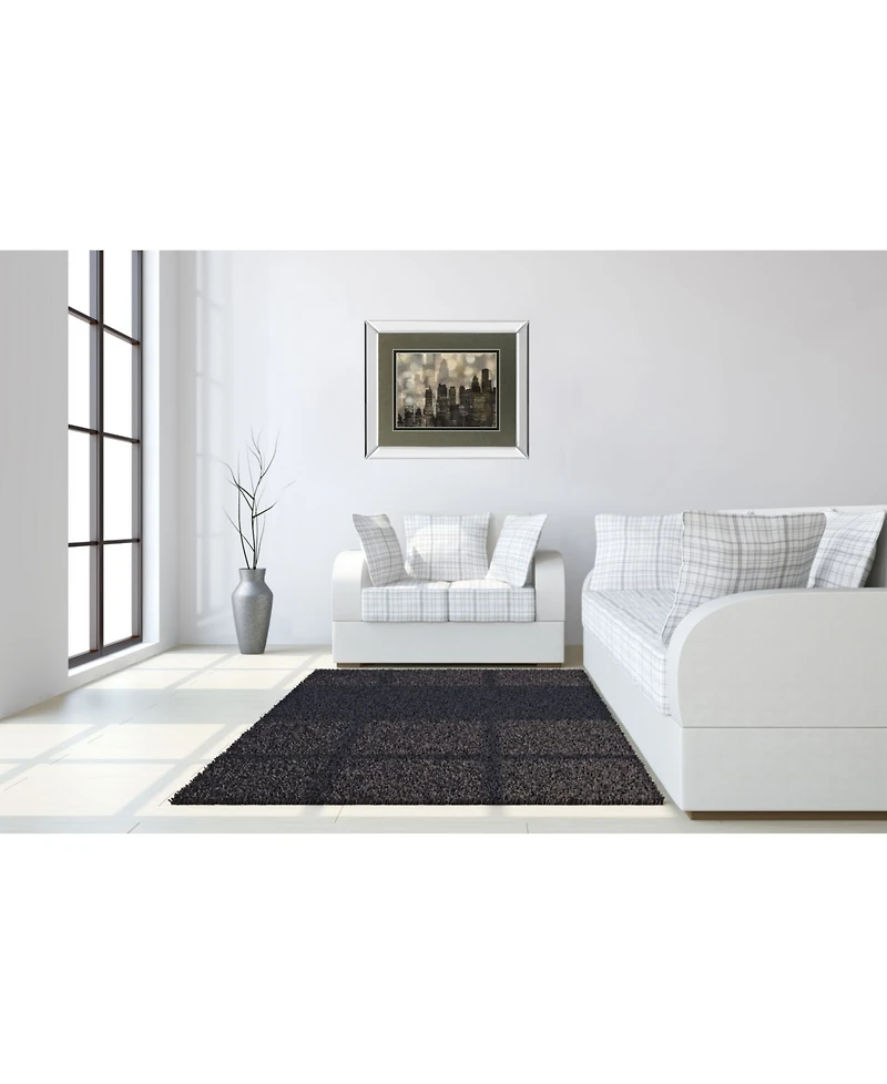 Classy Art City Lights by Katrina Craven Mirror Framed Print Wall Art, 34" x 40"