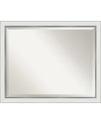 Amanti Art Eva Silver-tone Framed Bathroom Vanity Wall Mirror, 31.12" x 25.12"