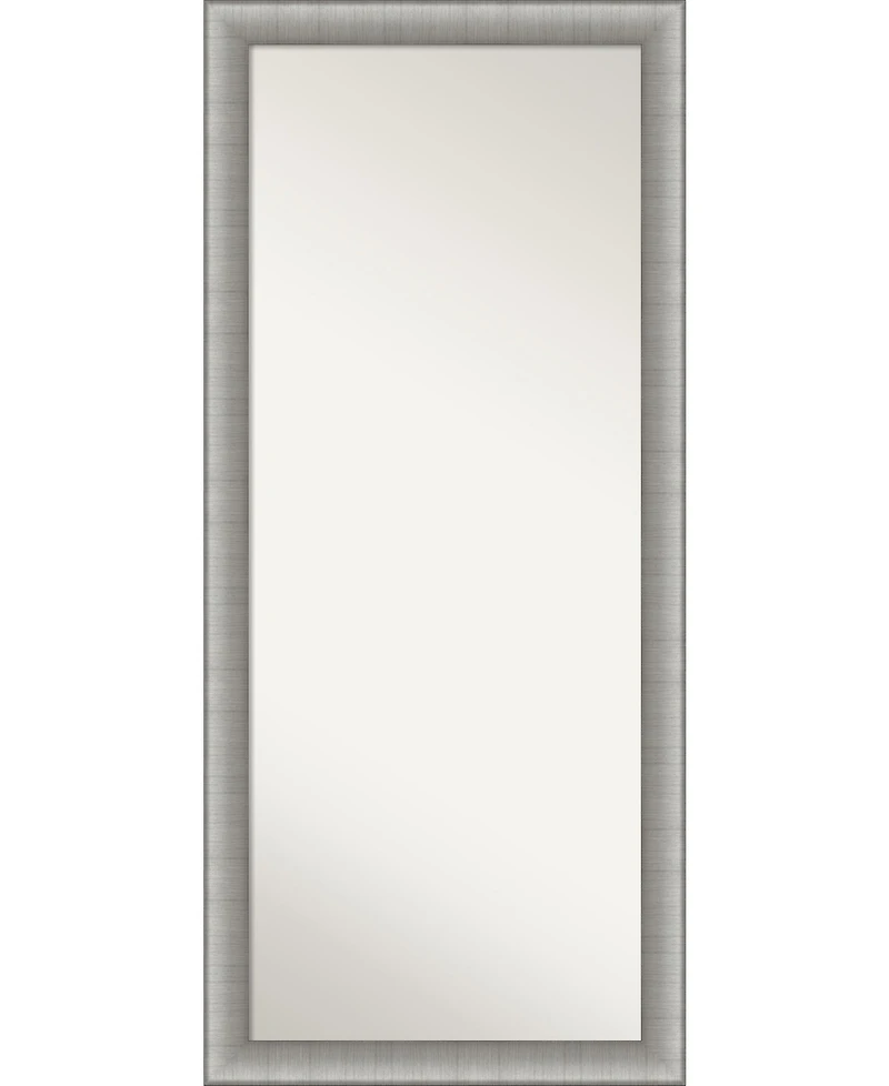Amanti Art Elegant Brushed Framed Floor/Leaner Full Length Mirror, 28.75" x 64.75"