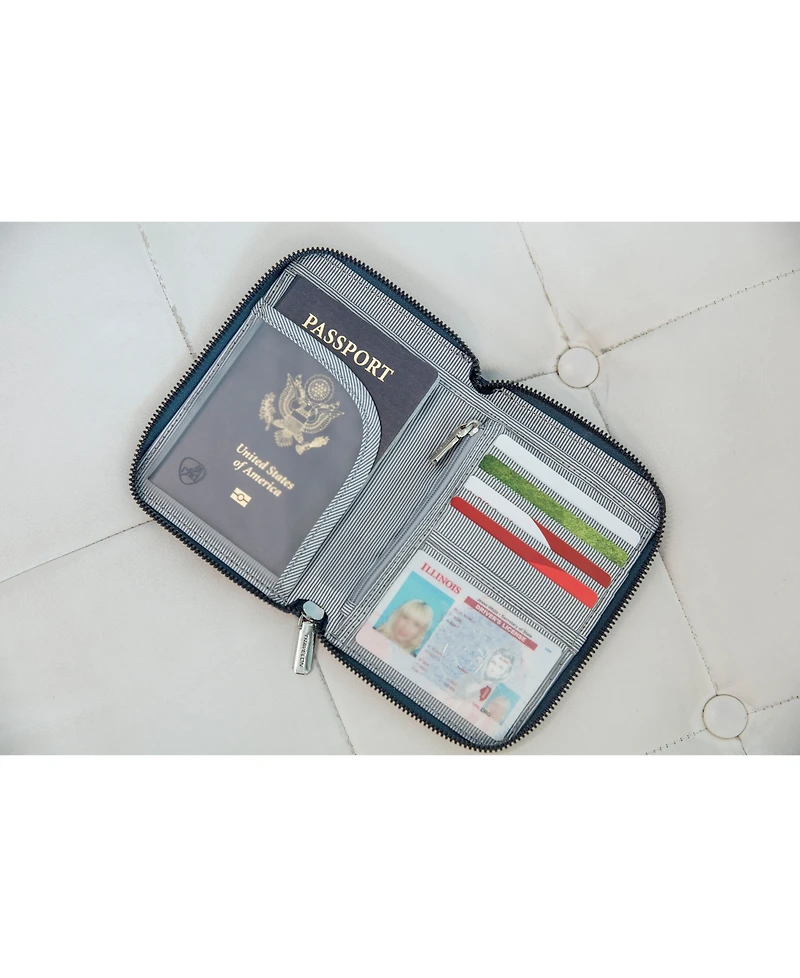 Travelon Rfid Blocking Passport Zip Wallet