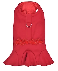 Parisian Pet Satin Embellished Red Dress