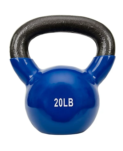Sunny Health & Fitness Vinyl Color Coated Kettle Bell - 5, 10, 15, 20, 25 Pound Option