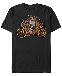 Disney Men's Cinderella Pumpkin Text Carriage Short Sleeve T-Shirt