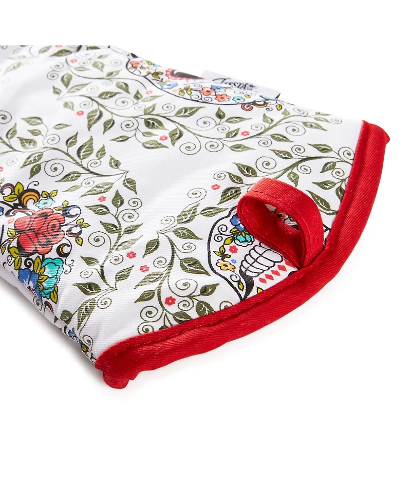 Fiesta Skull & Vine Oven Mitt & Pot Holder, Set of 2