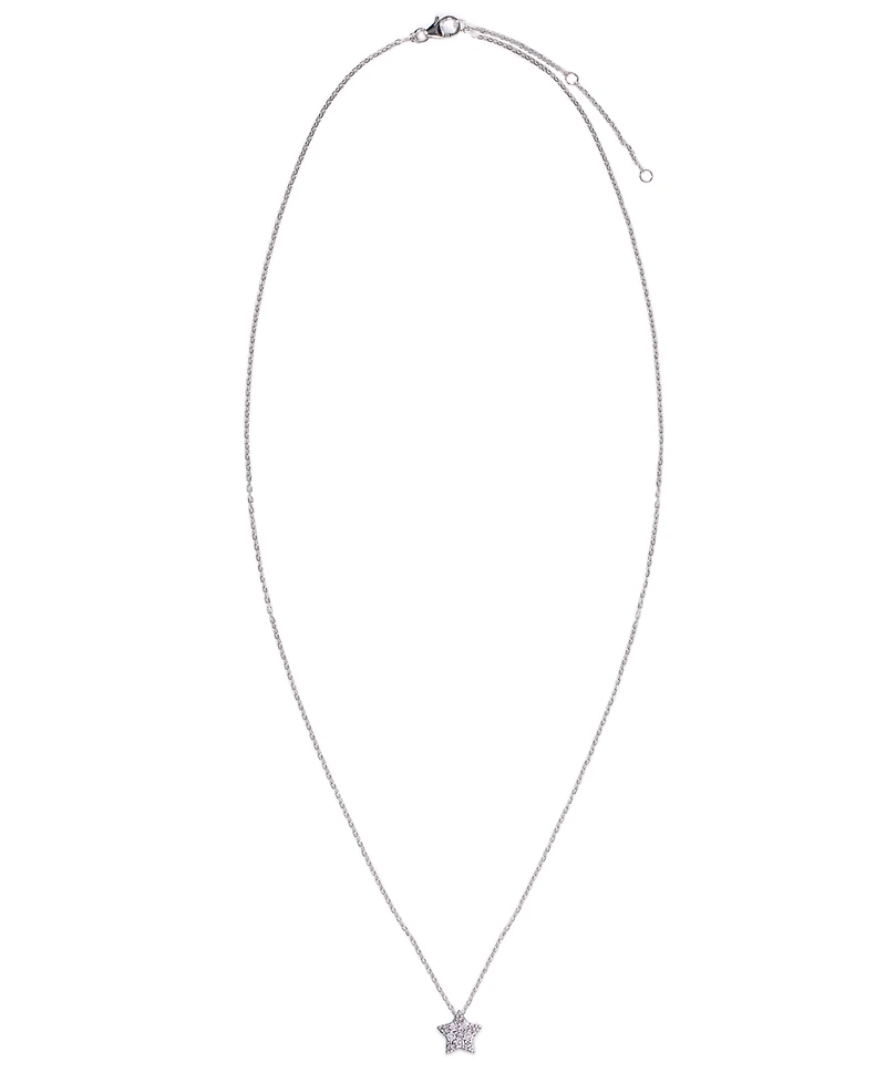 Diamond 1/4 ct. t.w. Star Pendant Necklace and Stud Earrings set in Sterling Silver