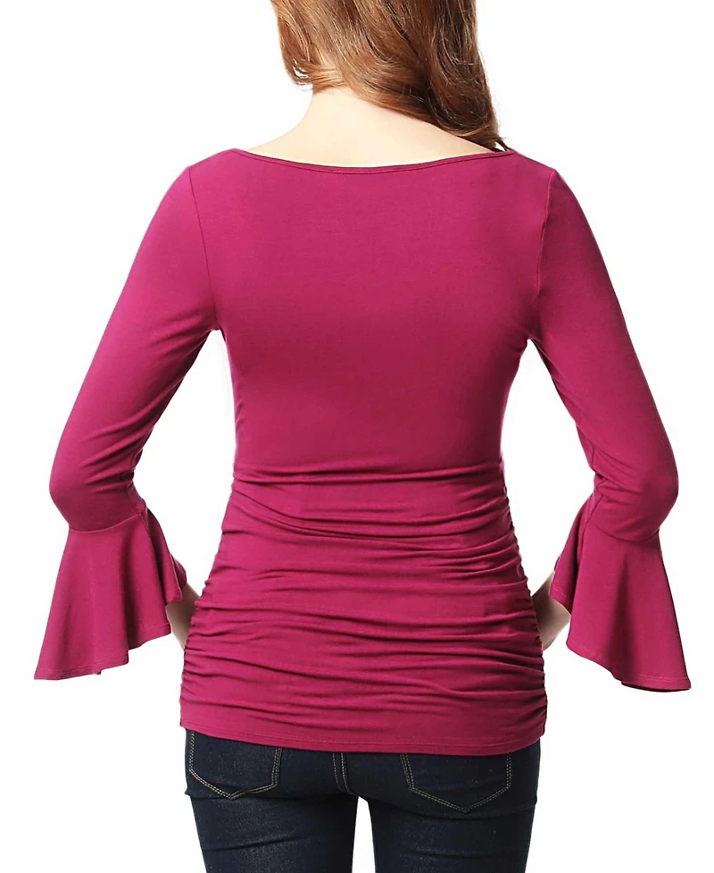 Kimi + Kai Andrea Maternity Ruched Top