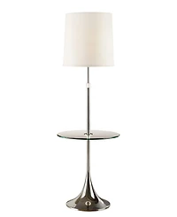 Artiva Usa Enzo Modern Adjustable 52 To 65" Floor Lamp with Tempered Glass Table