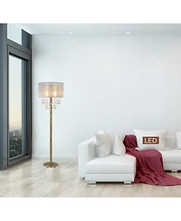 Artiva Usa Charlotte 61" 2-Light Led Floor Lamp Bubble Balls with Dimmer Swtich