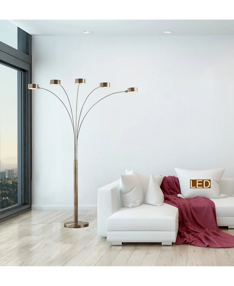 Artiva Usa Micah Led 5-Arch Floor Lamp W/Dimmer