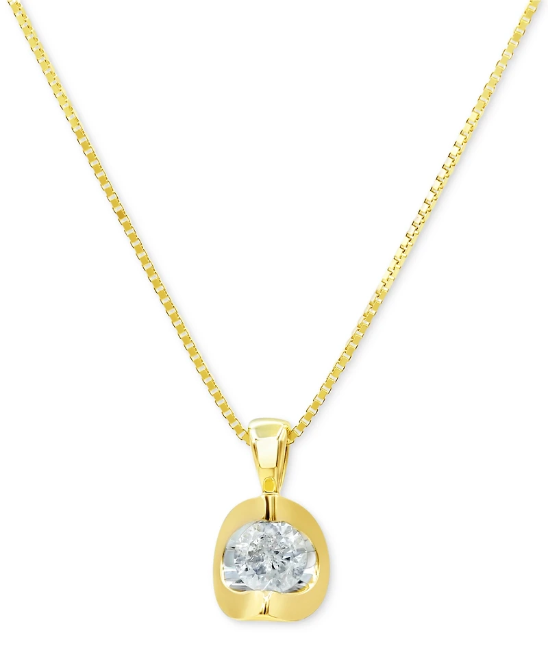 Diamond Pendant 18" Necklace (1/5 ct. t.w.) 14k White Gold or